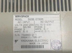 1PCS SGDB-07ADM YASKAWA Servo Driver Servo Drive Servo Amplifier DHL FEDEX - Picture 1 of 3
