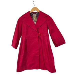 Miss Me Girls NWT Pink Trench Spring Fall Jacket Light Weight Lined sz med 10 12 - Picture 1 of 5