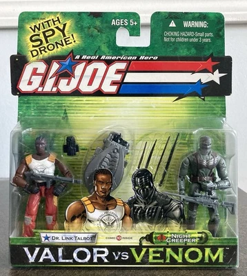 G.I. JOE VALOR VS VENOM DR LINK TALBOT & COBRA NIGHT CREEPER FIGURES 2 PACK 2004 - Image 1 of 4