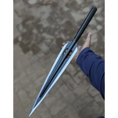 HB BLADES Custom Handmade Carbon Steel Blade Tactical Spear | Viking Spear Outdoor Hunting