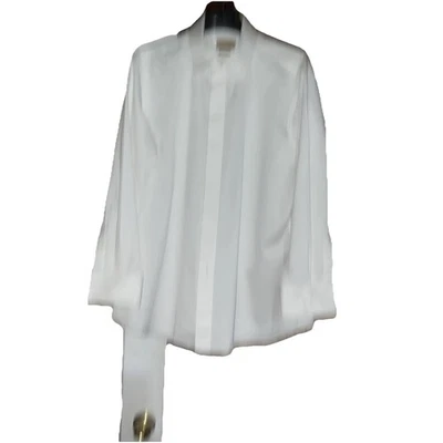 Camisa de vestir italiana ENZO para hombre blanca con botones manga larga 18/35 Foto 1 de 4