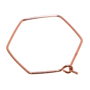 16 Pcs 25X30mm Hexagon Earring Finding Genuine Copper Jewelry Making - Picture 1 of 3