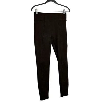 Коричневые повседневные леггинсы Spanx из искусственной замши на лодыжке укороченные размер маленький - Изображение 1 из 4