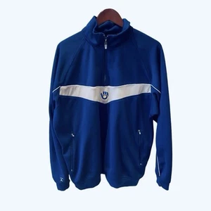 Milwaukee Brewers Quarter Zip Sweatshirt Blue Gray Embroidered L - Picture 1 of 7