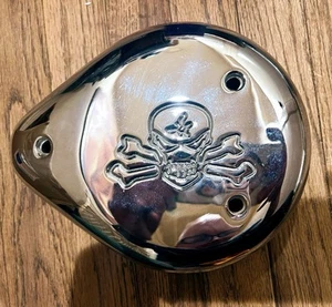 Harley Davidson Tear Drop Air Cleaner Housing W/ Scull & Crossbones - Picture 1 of 2