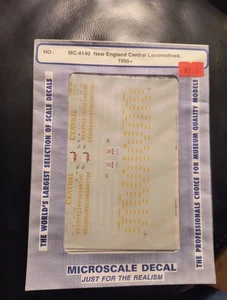 CALCOMANÍA MICROESCALA ESCALA HO MC-4140 Locomotoras Centrales de Nueva Inglaterra: 1995+ Nuevo de Lote Antiguo - Imagen 1 de 3