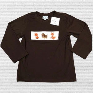 Smock it Like It’s Hot Fox And The Hound Tee Shirt Size 7 NWT Fall Long Sleeve - Picture 1 of 4