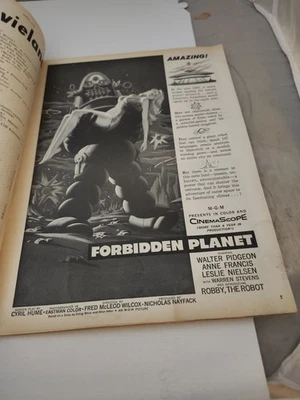 Natalie Wood, Grace Kelly - Movieland Magazine 1956 Forbidden Planet Movie Ad! - Image 1 of 4