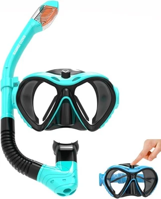 SABRE COVE Equipo de Snorkel Adultos Máscara Snorkel Antiniebla Anti-Fugas Sistema Superior Seca Foto 1 de 4