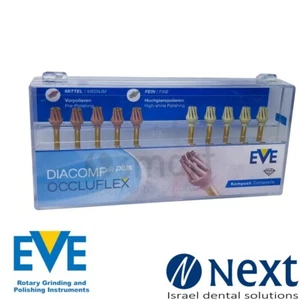 Dental Eve Diacomp Plus Occluflex Twist Diamond polisher composite 10 pcs RA345 - Picture 1 of 4