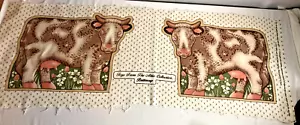 Concord Joan Kessler Brown Cow Pillow Cut N Sew Fabric 15x42" Toys in The Attic - Picture 1 of 6