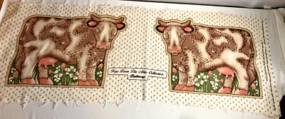 Concord Joan Kessler Brown Cow Pillow Cut N Sew Fabric 15x42" Toys in The Attic - Image 1 of 4