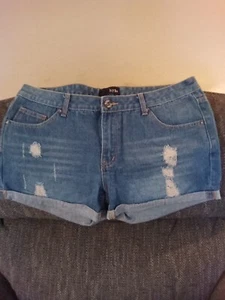Hype Blue Jean Shorts - Picture 1 of 4