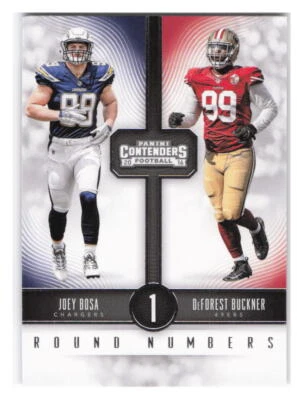 2016 Panini Contenders #5 DeForest Buckner / Joey Bosa Round Numbers - Image 1 of 2