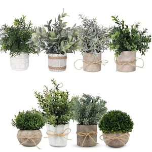 8 Pack Small Fake Plants, Artificial Plants Indoor, Faux Plants Indoor for Ho... - Picture 1 of 9