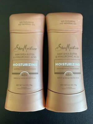 2x Shea Moistureizing  Raw Shea Butter & Hyaluronic Acid 48 Hr Deodorant 2.6 oz - Image 1 of 2