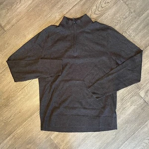 Smartwool Merino Wool Half Zip Sweater Charcoal Gray Heather Mens M NWT - Picture 1 of 7