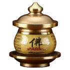 1 pièce 10 cm Sutra cœur cuivre tasse d'eau bénite culte bol temple culte bouddha