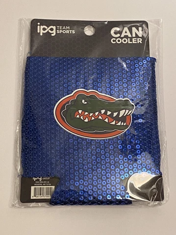 NCAA Florida Gators Blue Sequin can holder Cooler SEALED FAST FREE SHIPPING Cover