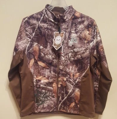 Realtree Hunting Jacket Women Camo Water Resistant Full Zip Softshell NEW - Image 1 of 2