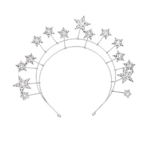 Star Tiaras Headband Bride Tiaras For Wedding Tiaras Rhinestones Star Headband - Picture 1 of 9