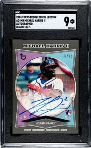 2023 Topps Brooklyn Collection Auto /75 Black Michael Harris II SGC 9 - Picture 1 of 2