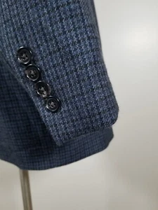 Blazer Abrigo Deportivo 48L Ralph Lauren Azul Marrón Diente Cuadros Lana Tweed Chaqueta Nuevo sin Etiquetas - Imagen 1 de 7