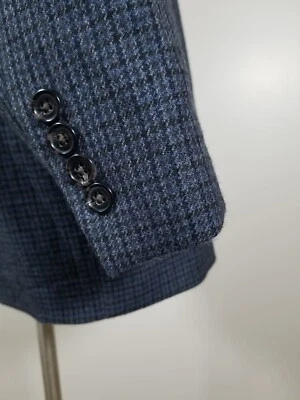48L Ralph Lauren Blue Brown tooth Check Wool Tweed Blazer Sport Coat jacket NWOT - Image 1 of 4