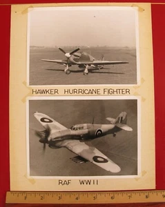 VINTAGE PHOTOGRAPH HAWKER HURRICANE FIGHTER RAF WWII MILITARY AIRPLANE AIRCRAFT - Picture 1 of 1