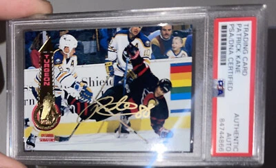 1994-95 Pinnacle #288 Sylvain Turgeon w/Patrick Kane autograph signed PSA DNA - Image 1 of 2