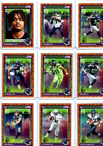 2024 Score A Treat Seattle Seahawks Team Set 10 Base Cards Orange Pumpkin Border - Picture 1 of 4