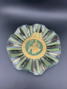 Cera Glass Ruffled Plate Bowl Art Glass Athena Pattern Small Decorative Plate - Picture 1 of 4