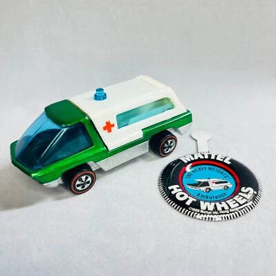 Hot Wheels 1970 Redline Heavyweights Ambulance w/Button Hong Kong - SALE! - Image 1 of 4