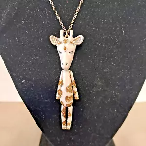Betsey Johnson pink giraffe pendant original w/chain - Picture 1 of 6