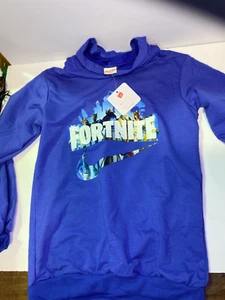 Fortnite Hoodie - Youth - Size Small 150 - Deep Blue - Ages 6 to 12 - Picture 1 of 5