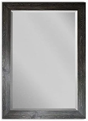 Rectangular Vintage Black Wood Framed Body Mirror Verticle or Horizontal Farmhou - Image 1 of 4