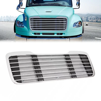 Parrilla de parachoques superior delantera cromada ABS con pantalla de errores para Freightliner M2 2002-2022 Foto 1 de 4