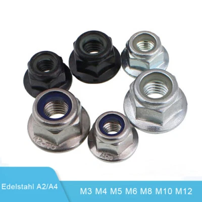 Sechskantmuttern Mit Flansch DIN 6926 Edelstahl V2A Bundmutter Selbstsichernd - Bild 1 von 4