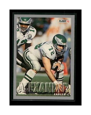 1993 Fleer #272 David Alexander Philadelphia Eagles FOOTBALL - Image 1 of 2