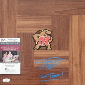 Juan Dixon Signed Floorboard w/ JSA COA #AT63421 Maryland Terrapins "Go Terps!" - Picture 1 of 2