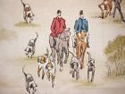 VILBER FABRIC REMNANT FOXHUNTING COUNTRY RURAL SCENES 64W X 33L INCH