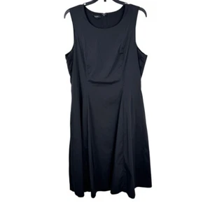 Alfani Black Sleeveless Midi Fully Lined A Line Dress Size 14 Cocktail Party EUC - Picture 1 of 9