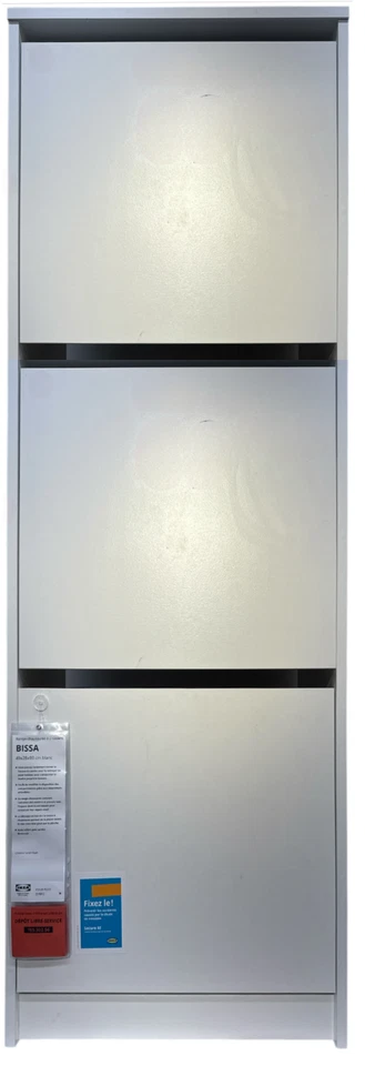 Nuevo Zapatero IKEA BISSA Blanco 3 Compartimentos (19 1/4x11x53 1/8") 105.302.59 Foto 1 de 1