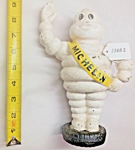 Michelin Tire Man Vintage Ghisa Figura Statua Espositore Pubblicità Salvadanaio - Foto 1 di 4