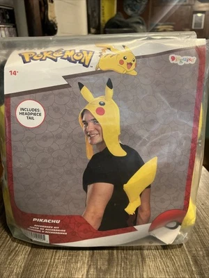 Disfraz Pokémon Pikachu Adulto Halloween Disfraz Accesorio Kit Tocado y Cola Foto 1 de 2