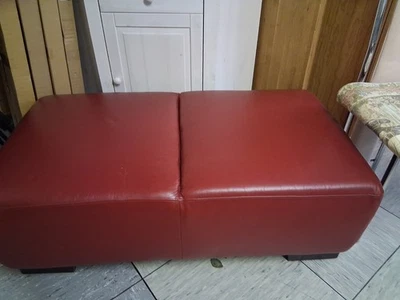 ECHTLEDER HOCKER  ca.120 cm X 66  cm H 43 cm - Bild 1 von 4