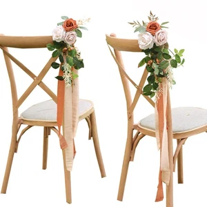 Pew Flowers for Wedding Ceremony Chair Decorations Set of 8 Aisle Decorations... - Picture 1 of 5
