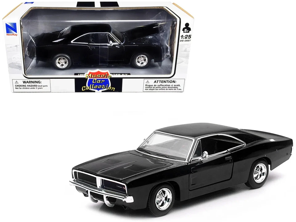 1969 Dodge Charger R/T Black "Muscle Car Collection" 1/25 Diecast Model Car by N - Image 1 of 1