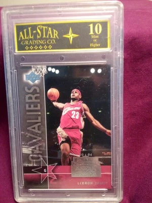 LeBron James 2004 Upper Deck National Trading Card Day All Star Grading 10 Mint - Image 1 of 2