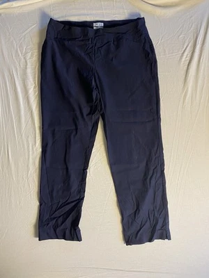 CHARTER CLUB WOMENS CAMBRIDGE PULL ON  PANT SLIM PANTS SIZE 16WNAVY - Image 1 of 4